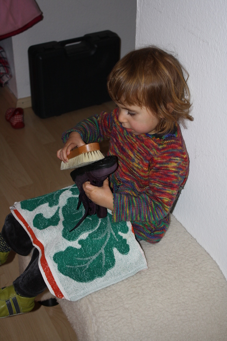 Stiefel putzen...