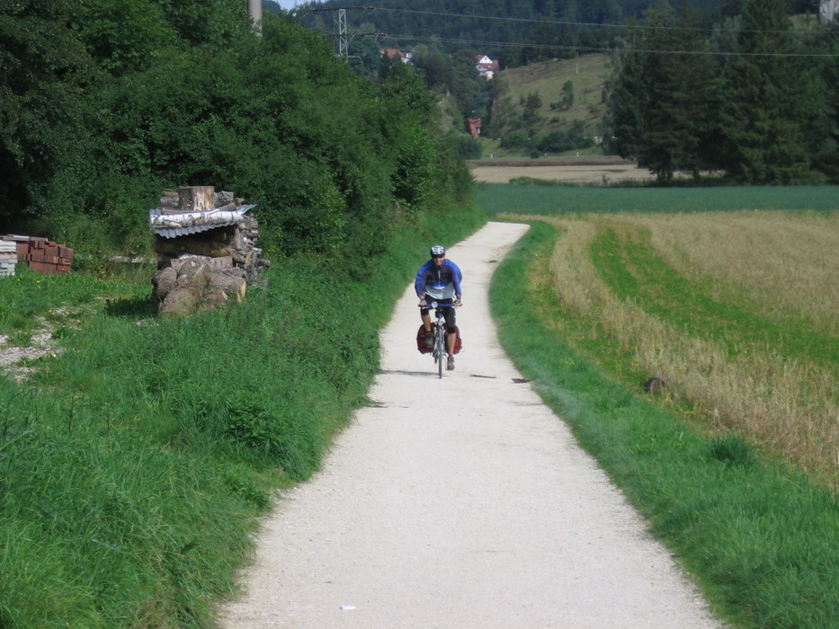 Rainer mit Volldampf hinterher