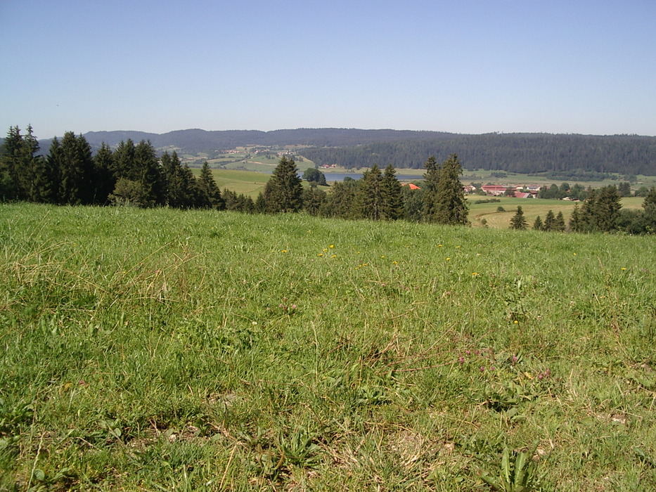 Auf dem Weg zum Mont d'Or kommt der Lac de Remoray...