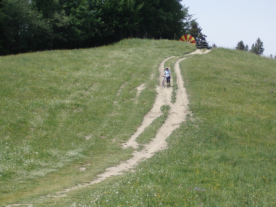 Wir fahren zu les Pléiades RUNTER