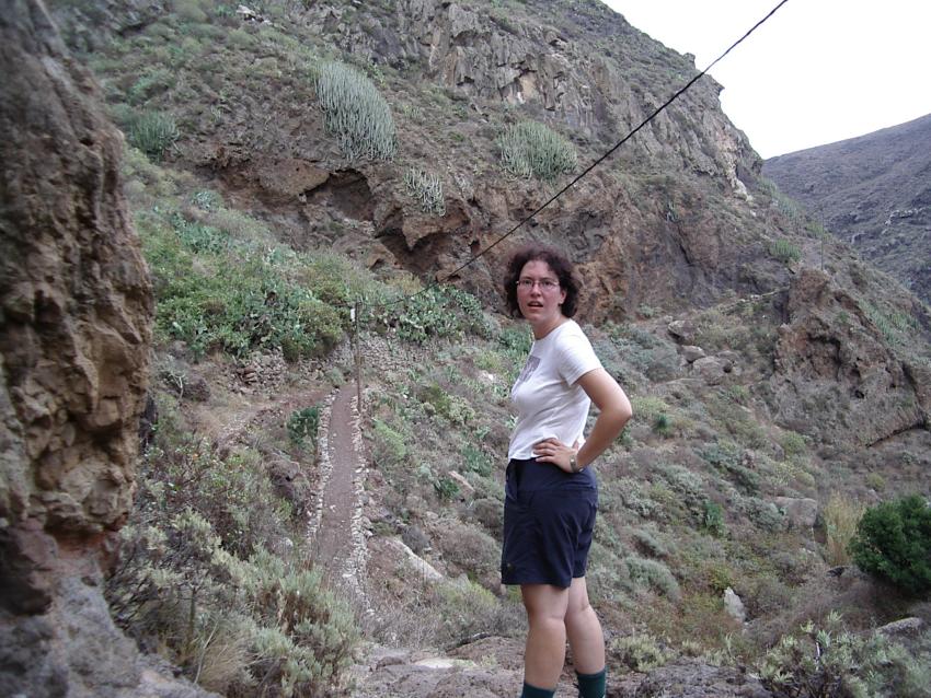 ...beim Aufstieg durch das Barranco de Roque Berme...